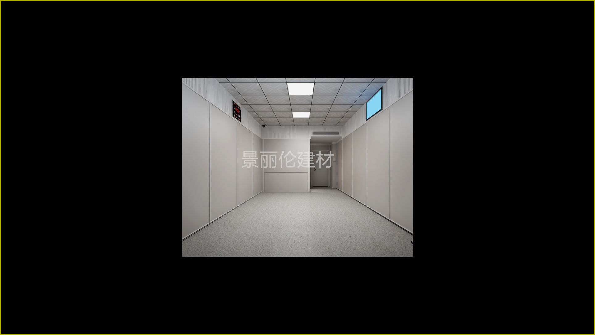 公检法办案区审讯室灰色防撞软包墙面整体装修实景,软包墙板满铺搭配防撞门与观察窗